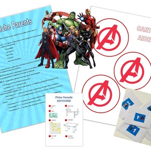 Chasse au trésor Avengers/ super-héros / Anniversaire / invitation/ NUMERIQUE image 4