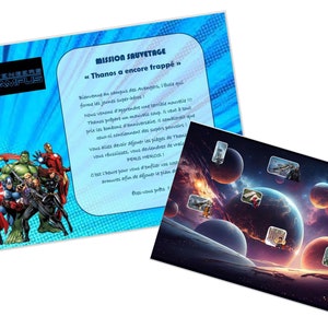 Chasse au trésor Avengers/ super-héros / Anniversaire / invitation/ NUMERIQUE image 2