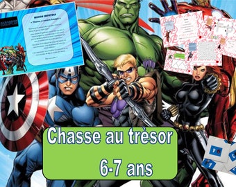 Chasse au trésor Avengers/ super-héros / Anniversaire / invitation/ NUMERIQUE