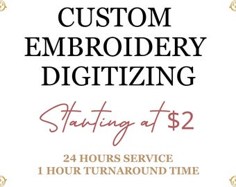 Custom Embroidery Digitizing Service | Logo Digitizing | Image to Embroidery | Machine Embroidery Files | Custom Digitize