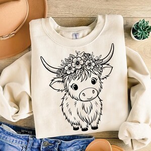 Highland Cow PNG |Valentine&#39;s Day Cute Cow Png |Valentines Coquette Png |Baby Highland Cow Png |Cute Highland Cow Sublimation Designs Pngs