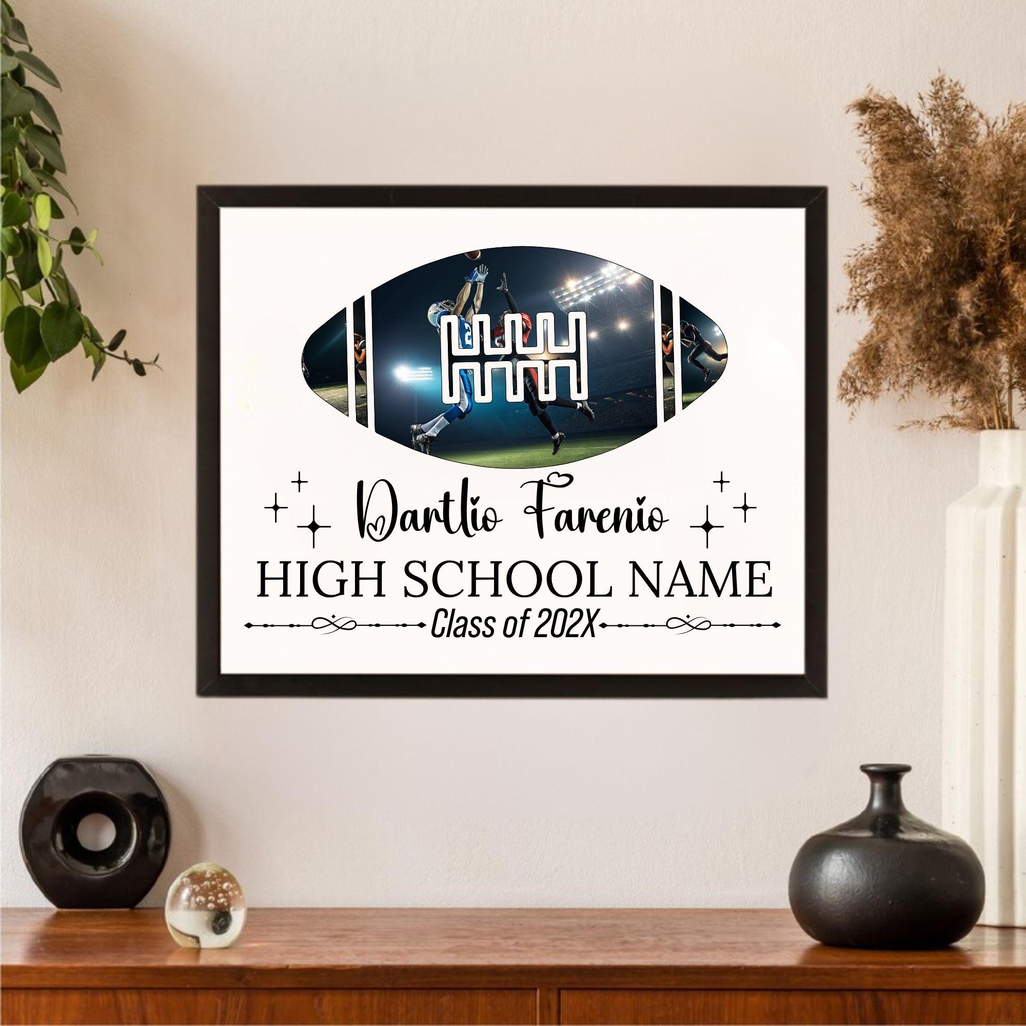 Football Photo Collage Frame Template Personalized Sports Gift