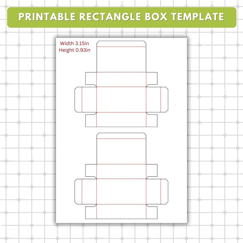 Rectangle Box Template |editable Rectangle Box Frame |DIY Rectangle ...