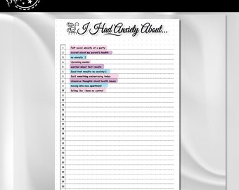 Anxiety Trigger Tracker | A4 Journal Page | Printable Tracker | Anxiety Tracker | Habit Tracker | Anxiety Journal | Anxiety Worksheet