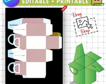Gift Bag Canva Template: DIY Paper Bag Design (Digital Download)