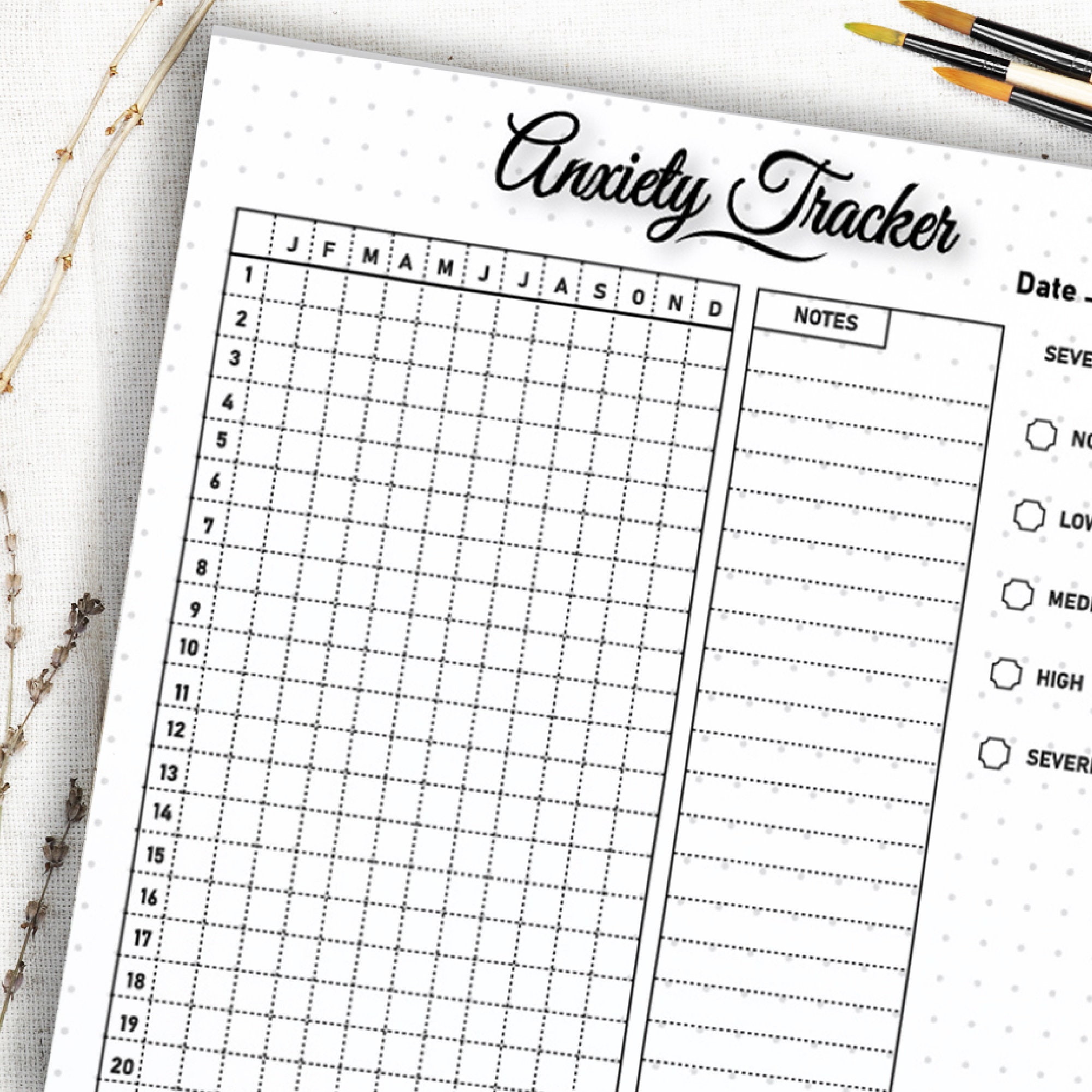 Mental Health Trackers Bundle Printable A4 Journal Pages Value Pack ...