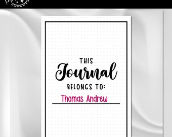 This Journal Belongs To | Journal Cover Page | Title Page Printable | A4 Planner Inserts | Printable 2024 Cover | A4 Journal Pages