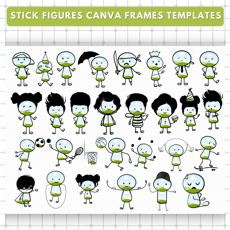 Stick Figure Canva Template: DIY Couple Design (printable + Editable ...