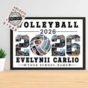 Volleyball Photo Collage Template: Customizable Sports Memory Gift (Canva Editable, Digital Download)
