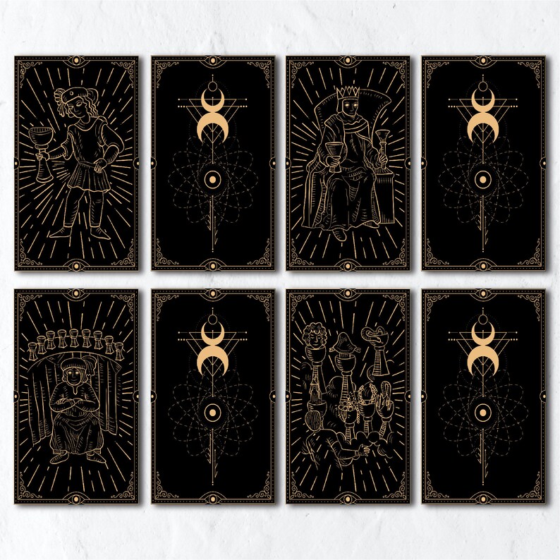 Tarot Card Deck Printable Tarot Cards Svg Tarot Cards - Etsy