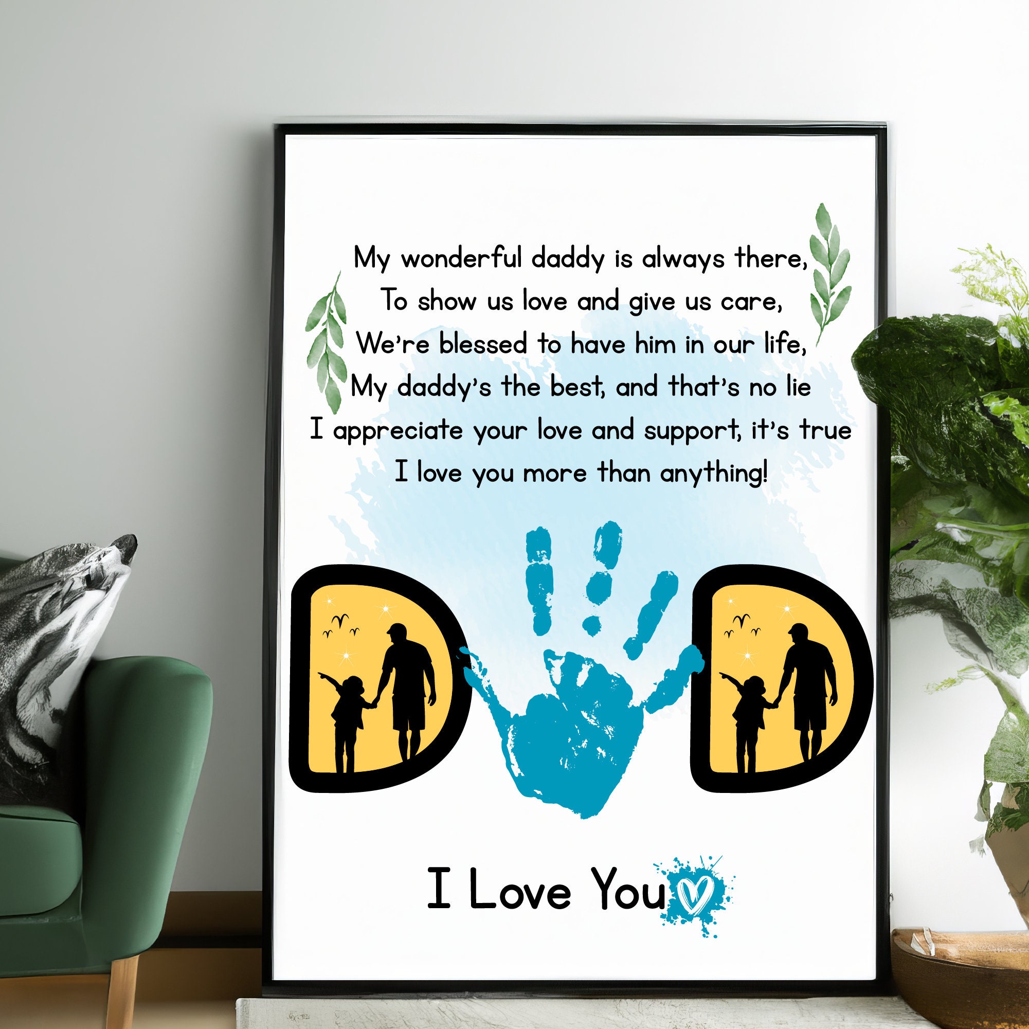 Fathers Day Poem Printable Kids' Footprint Keepsake Father Day ...