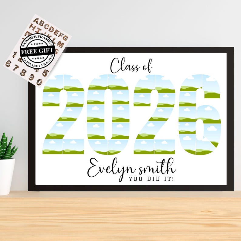 2026 Graduation Photo Collage Template |editable Senior Collage |class ...