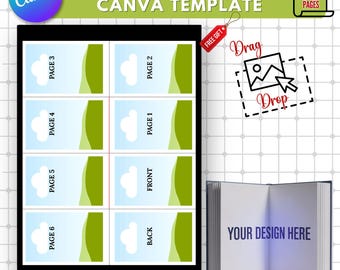 Editable Mini Booklet Template: DIY Coloring Book, Custom Journal (Canva)