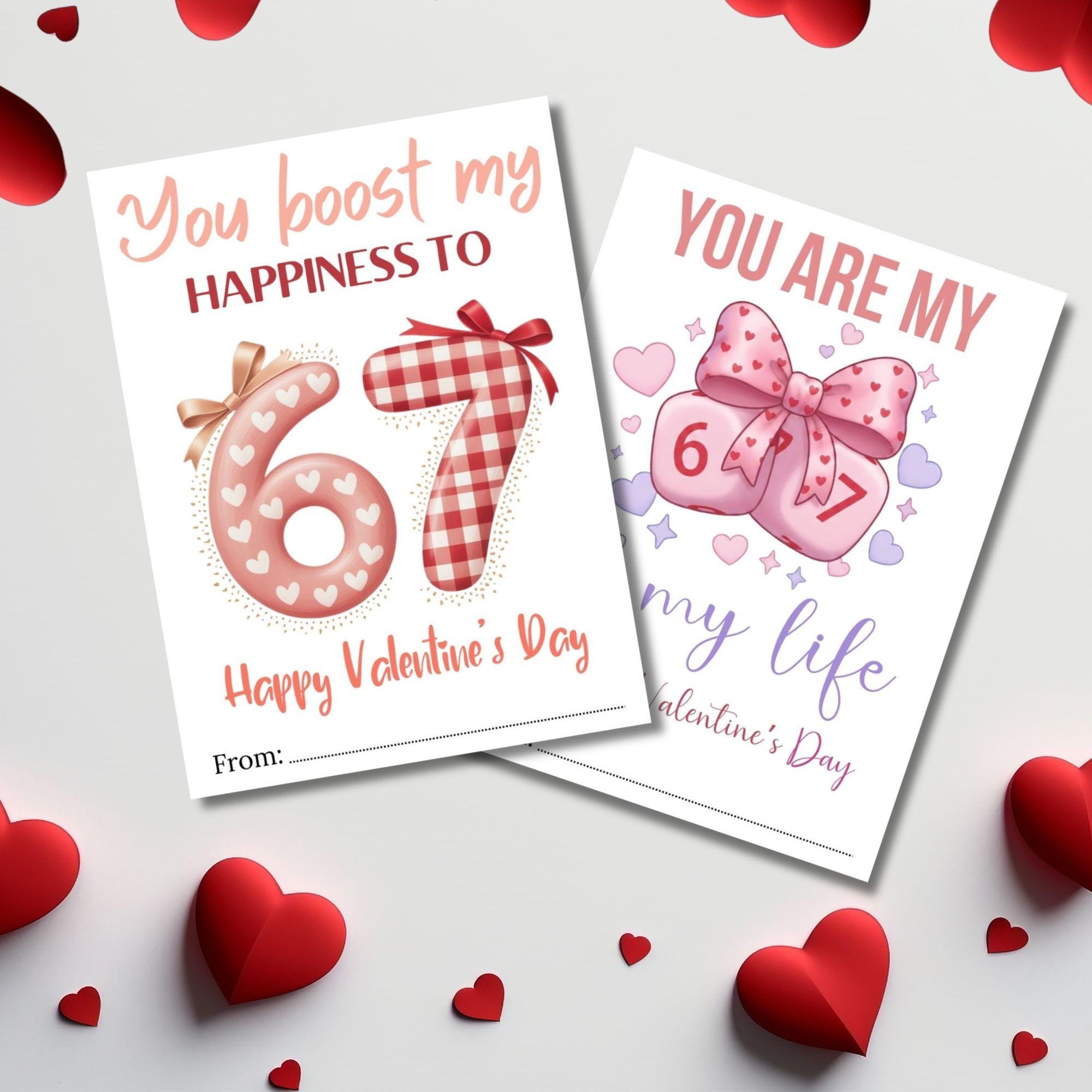 Six Seven Valentine Cards Template |printable School Valentine Card ...