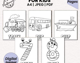 100 Kids Coloring Pages | Kawaii Printable Activity Sheets (PDF)