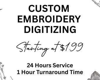 Custom Embroidery Digitizing Service | Logo Digitizing | Image to Embroidery | Machine Embroidery Files | Custom Digitize