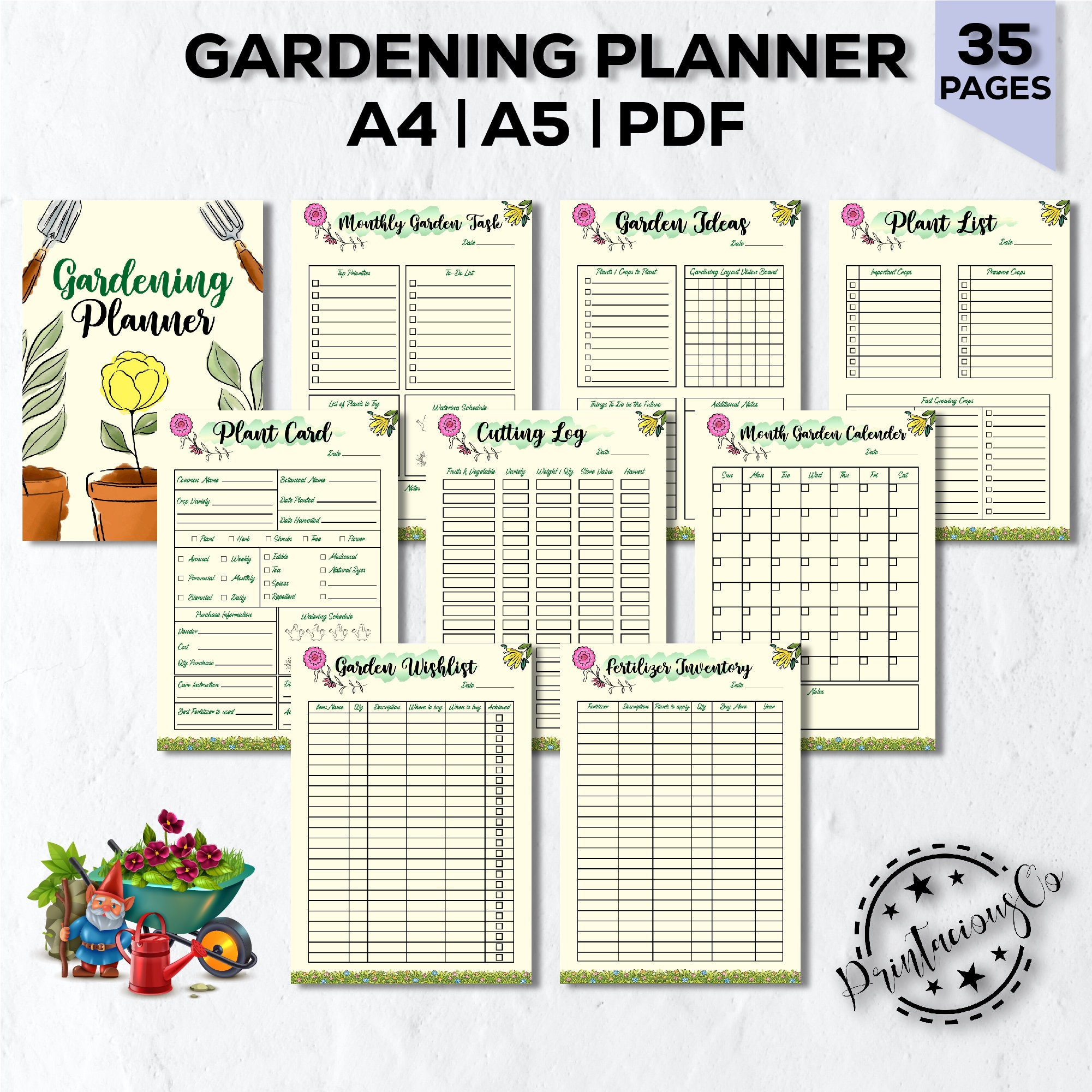 Gardening Planner Printable | Garden Planner | Plant Planner