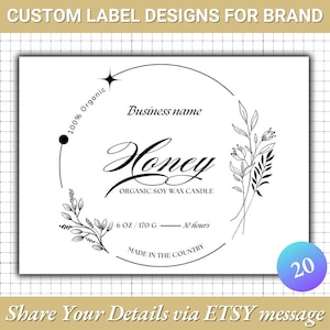 Plantilla de etiqueta de marca personalizada