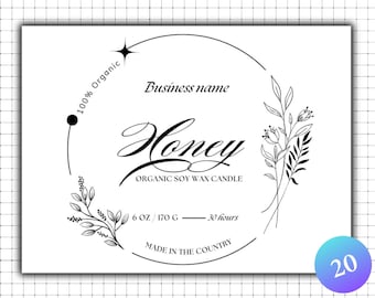 Plantilla de etiqueta de marca personalizada