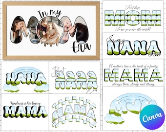 Editable Mama Letter Frames: Canva Template (Digital Download)