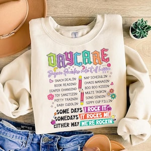 Retro Kindergarten shirt Png | Retro Kindergarten Lehrer Doodles png | Kindergärtnerin Sachen Png | Lustiges Kleinkind-Lehrer Design | Kindertagesstätte Tour Png
