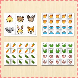 Feed the Animal Activity Cards for Toddlers | Montessori Activities ...