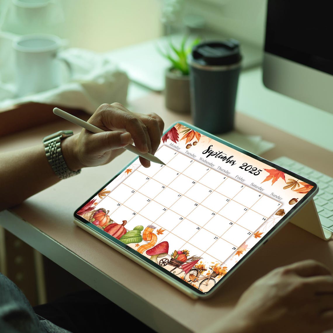 Editable September 2025 Calendar: Printable Monthly Planner (PDF & JPEG ...