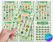 St. Patrick's Day Bingo Template: Printable Party Game (Canva)