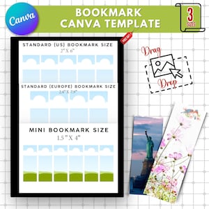 Bookmark Template |Editable + Printable Canva Template |Custom Book Lover Gift Ideas |Personalized Bookmark Design |DIY Bookmark Sublimation