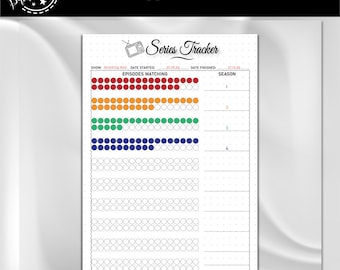 Series Tracker | A4 Journal Page | Printable Tracker | Episode Tracker | Printable Journal Template | Monthly Tracker | Show Tracker