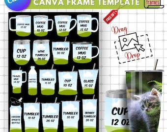 Tumbler Template Bundle: Canva Design & Mockup (Digital Download)