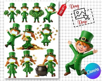 St Patricks Day Face Template | Editable St Patricks Day Costume | Add Face Activity |St Patricks Bulletin Board Decor | Activities For Kids
