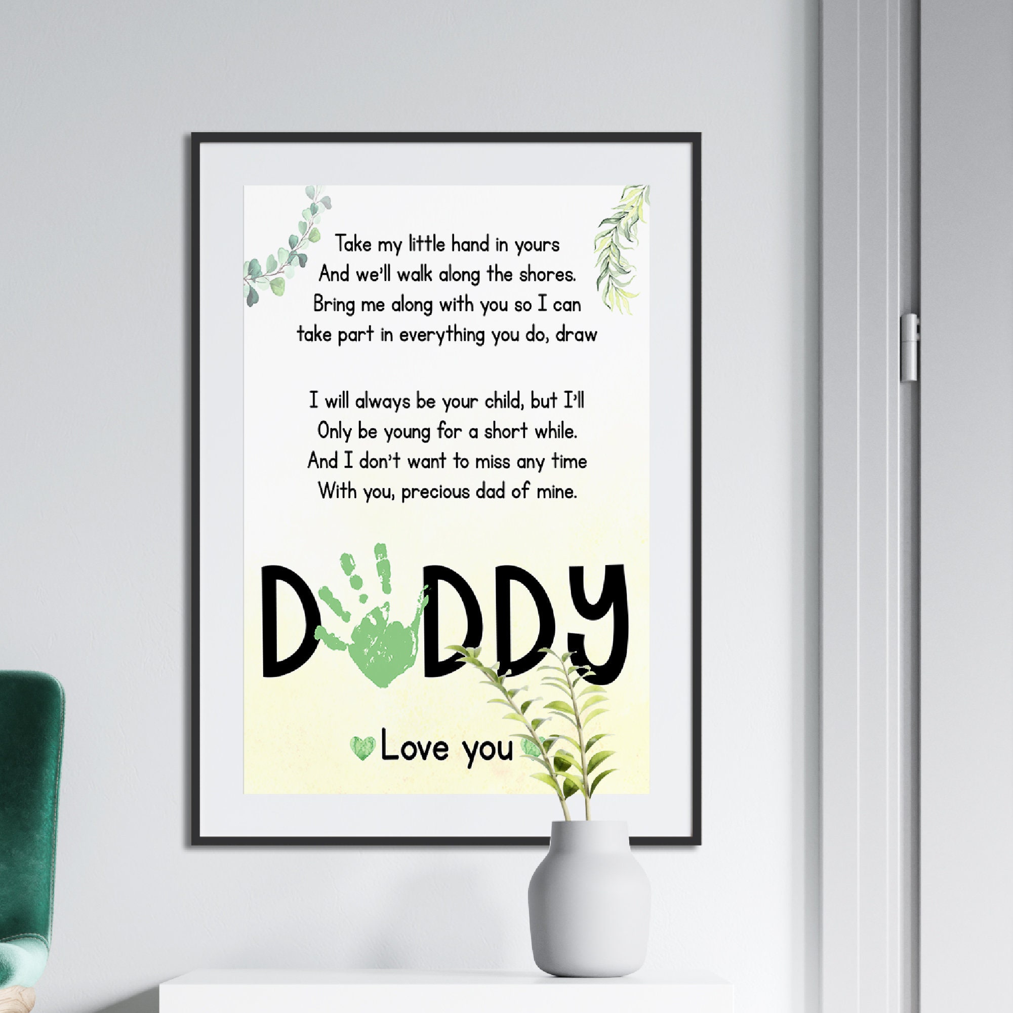 Fathers Day Poem Printable Kids' Footprint Keepsake Father Day ...