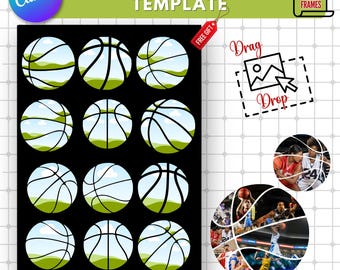 Basketball-Bilderrahmenvorlage: Benutzerdefinierte Teamgeschenke (Canva bearbeitbar, druckbar)