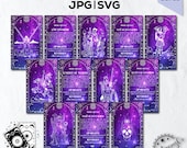 78 Card Tarot Deck: Mystical Symbols (SVG & JPEG)