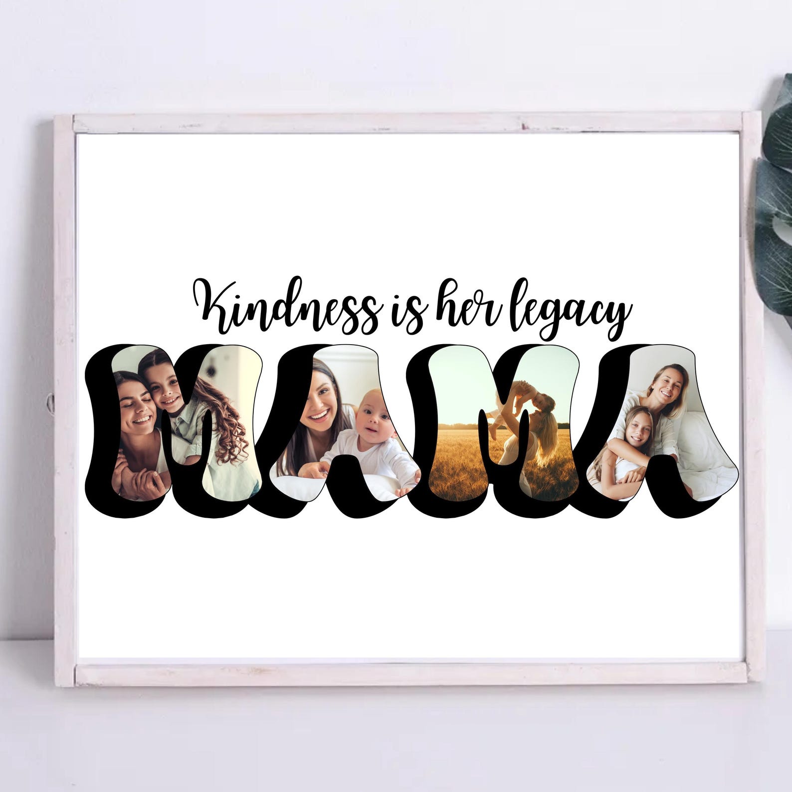 Mama Letter Photo Frame: Customizable Canva Template (digital Download ...