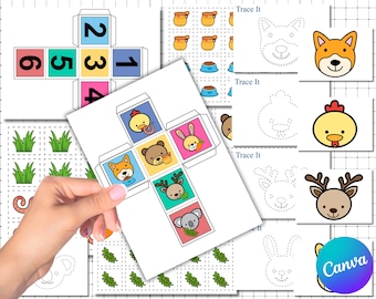 Feed the Animal Activity Cards: Montessori Toddler Printables (PDF)