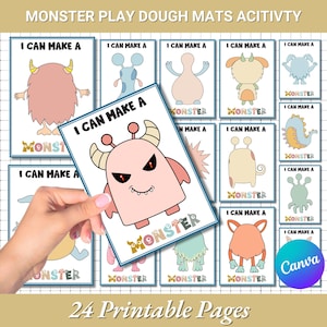 Monster Play Dough Mats: Fine Motor Skills Activity (Printable PDF)