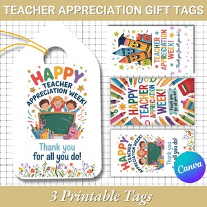 Teacher Appreciation Gift Tag | Printable Gift Tags | Canva Template | Gift Tags | Thank You Teacher Tag | Gift Tag | Teacher Appreciation