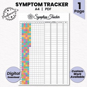 Psychische Folge | A4 Journal Seite | Druckbare Tracker | Gesundheits-Tracker | Skizzenbuch | Journal Gesundheit | Gesundheitstagebuch | melde dich bei mir
