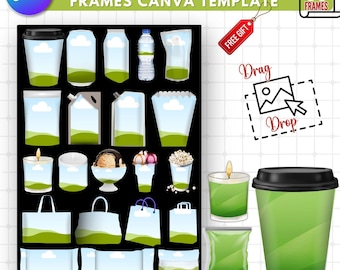 Party Favors Mockup Bundle: DIY Canva Frames Template (Digital Download)