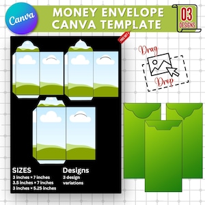 Editable Money Envelope Canva Template |Custom Money Holder Template |Printable Case Envelope |Personalized Envelope |Gift Envelope Template