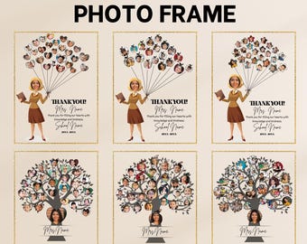 Personalized Teacher Photo Collage Gift (Canva Editable)