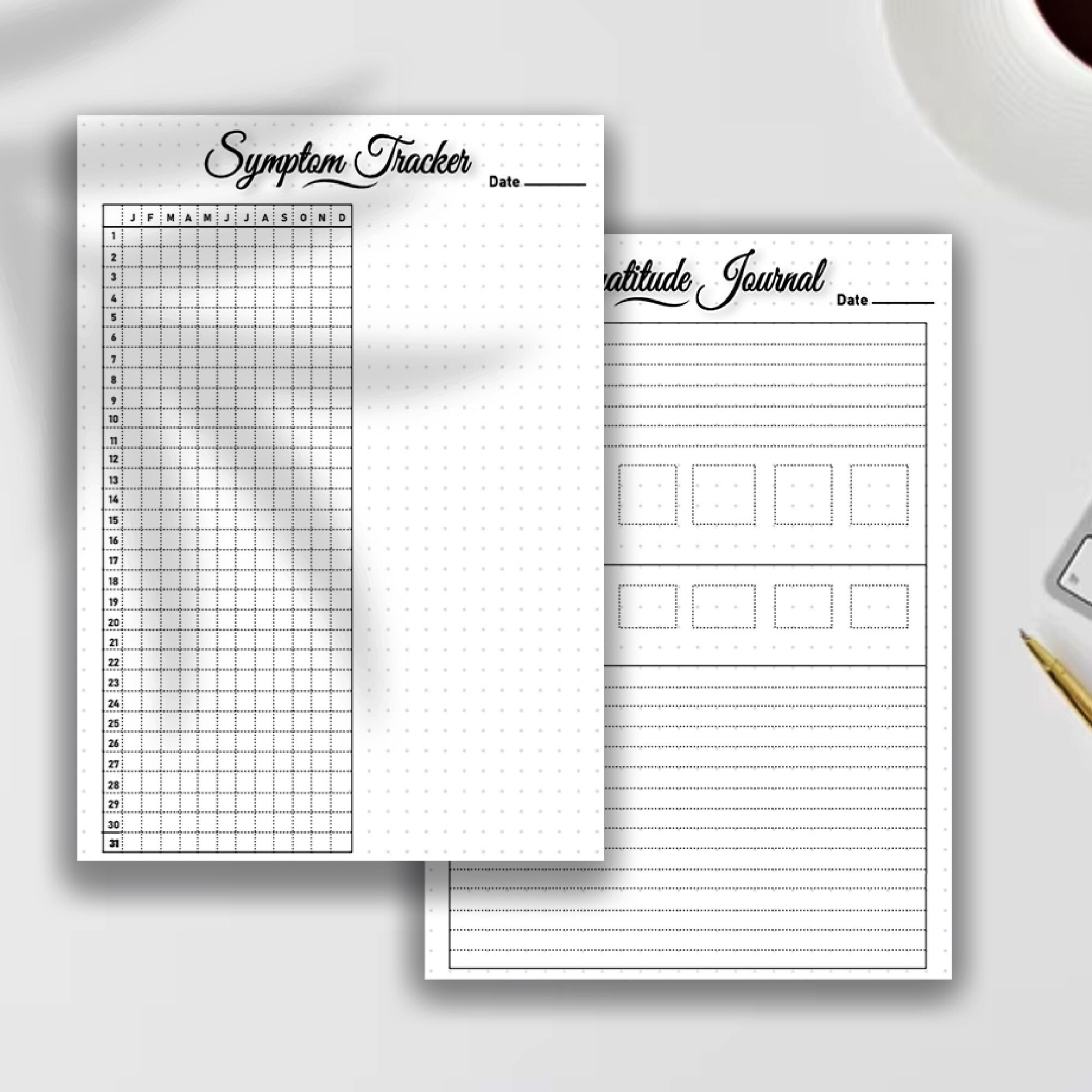 Mental Health Trackers Bundle Printable A4 Journal Pages Value Pack ...