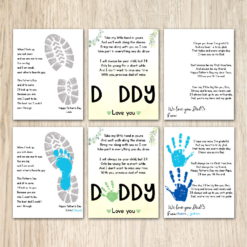 Fathers Day Poem Printable Kids' Footprint Keepsake Father Day ...