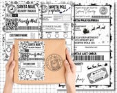 Christmas Thermal Label Canva Template |Editable Santa Mail Sticker Label (Digital Download)