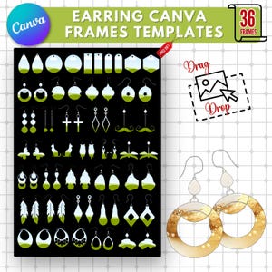 Earring Canva Templates: DIY Earring Mockup (Printable + Editable)