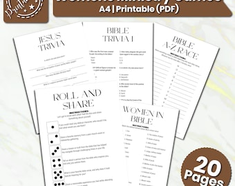 Women's Ministry Games Bundle: Bible Trivia, Ladies Activities (PDF)