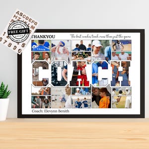 Coach Photo Collage Template: DIY Memory Frame (Canva Editable, Printable)
