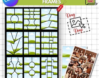 Custom Photo Collage Frame Template: DIY Memory Keepsake (Canva Editable, Printable Digital Download